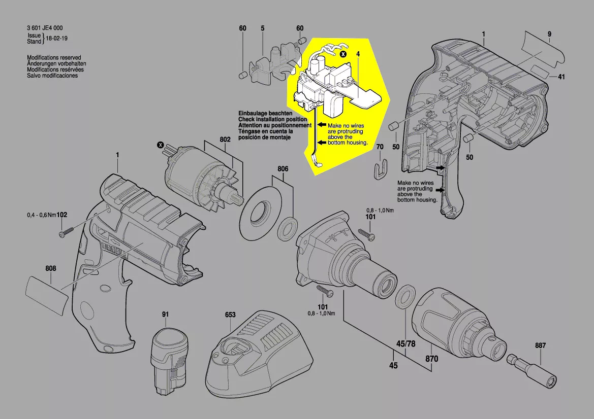 Interrupteur variateur réf. 1 607 233 59M Bosch